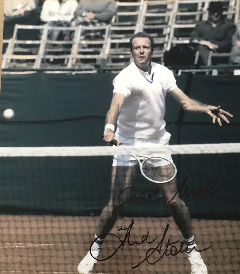 Fred Stolle #2 8x10 Signed w/ COA Tennis-Men