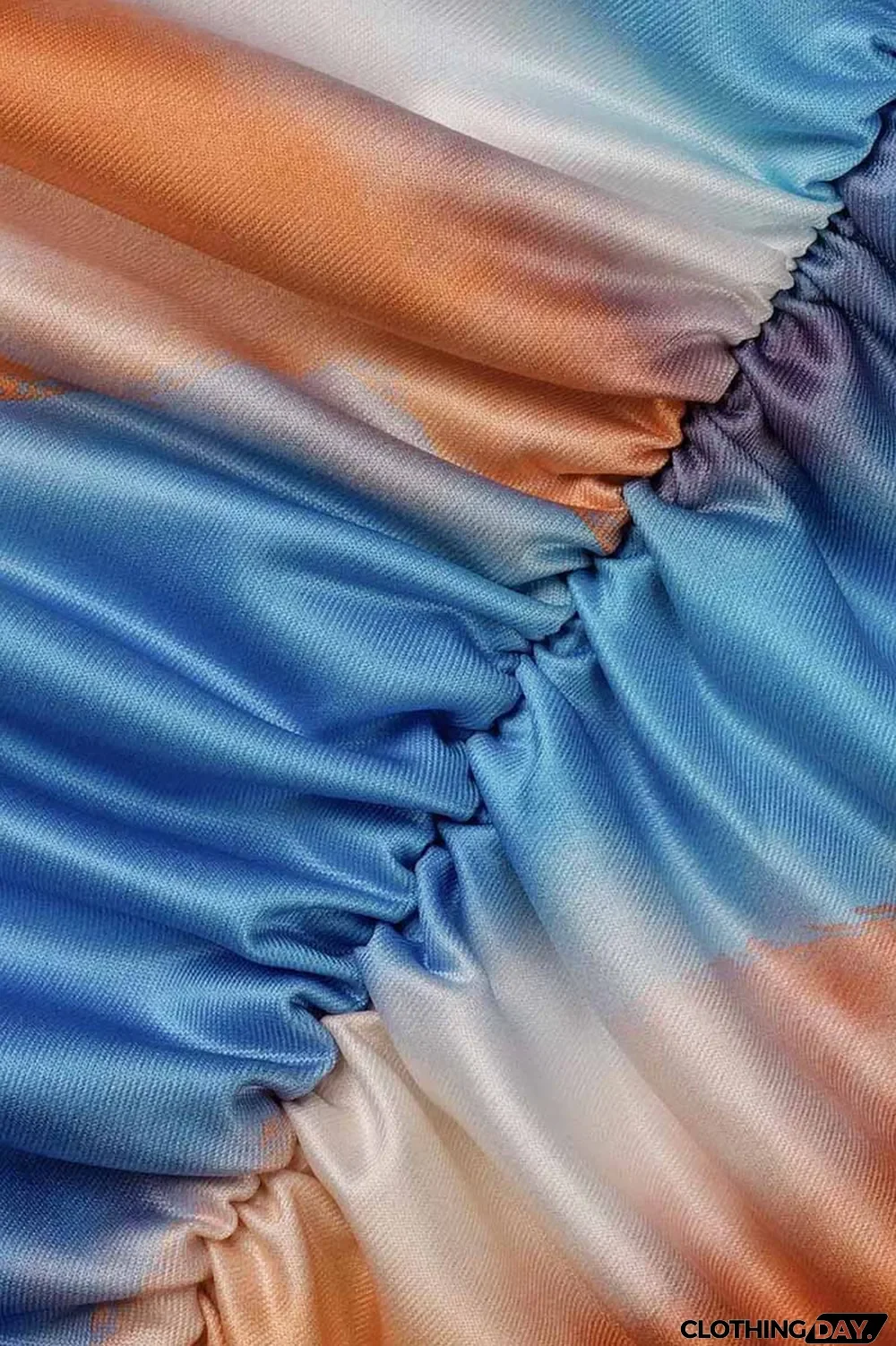 Green Fashion Street Print Patchwork Halter Sleeveless Two Pieces