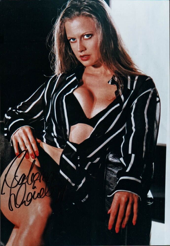 Sexy BARBARA SCHONEBERGER Signed Photo Poster painting