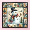 Xmas Snowman-11CT Stamped Cross Stitch 40*40cm