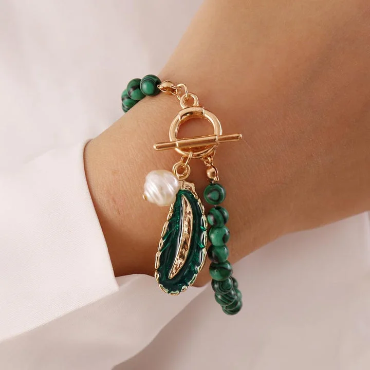 Natural Malachite Calm Necklace Bracelet