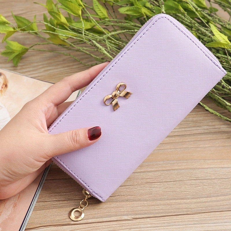 Korean Bowknot Solid Color Wallet