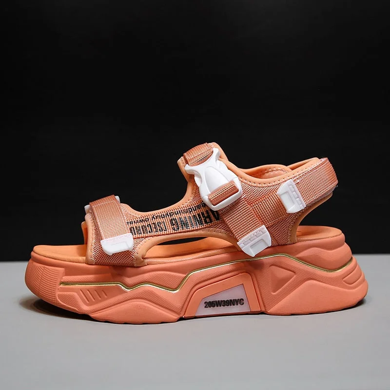 Fujin 6cm Women Sandals Cute Comfy Shoes Comfortable Ladies 2021 Slides Stylish Shoes Women Summer open toe Platform Sandals