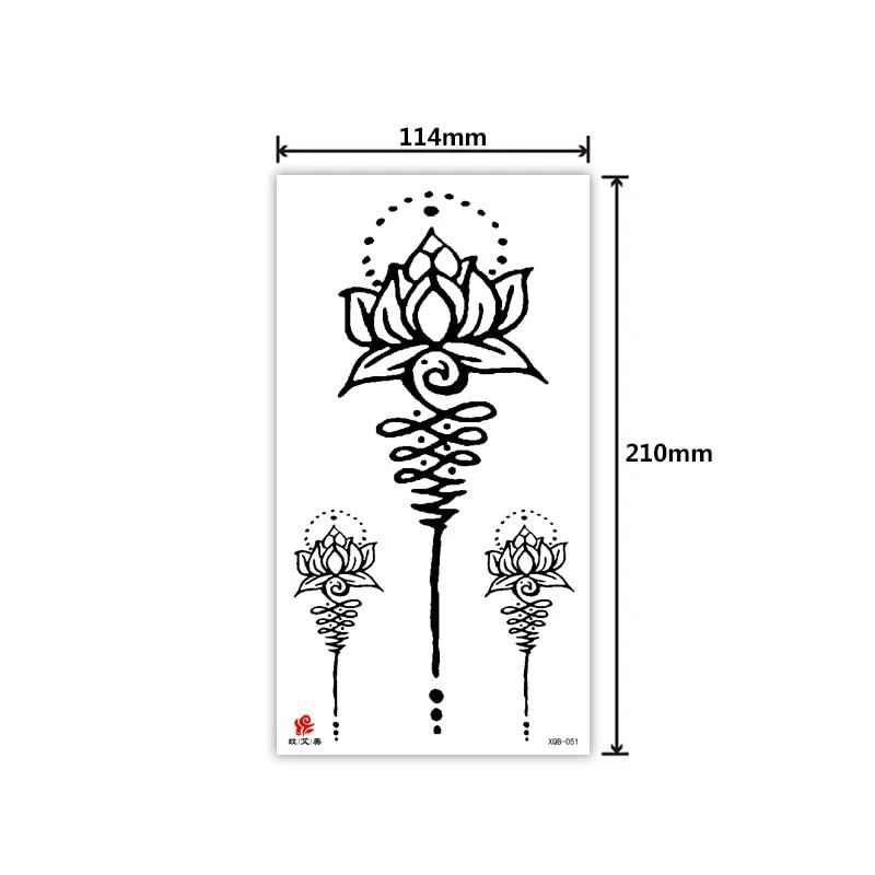 Tattoo Applique Arm Men and Women Small Full Arm Waterproof Tattoo Sticker Symbol Totem Animal Skull Text Tattoo Sticker