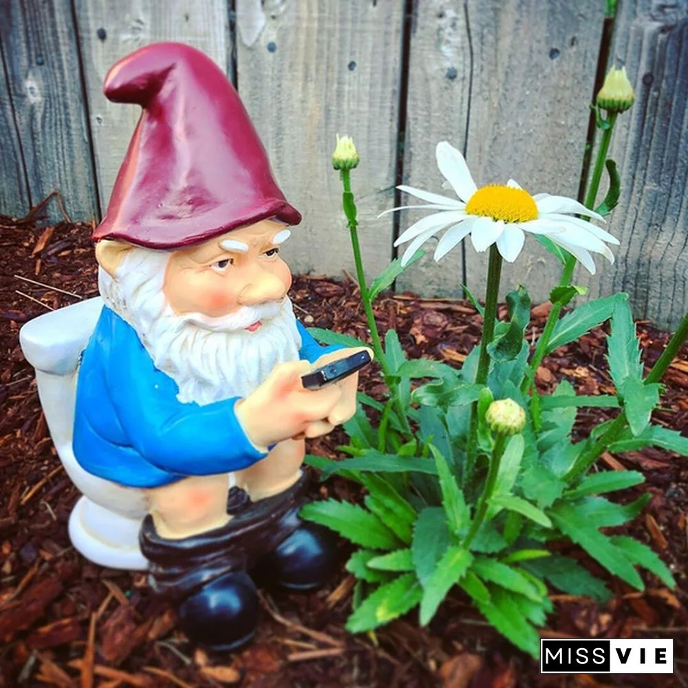 【New】Fairy Resin Statues Miniature Mini Elf Sculpture Dwarf Funny Gnome Statue, Naughty Garden Figurines, For Patio, Yard, Lawn