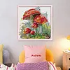 Red Mushroom In Grass-14CT Stamped Cross Stitch 21*21cm/8.27*8.27in tapestrymarket