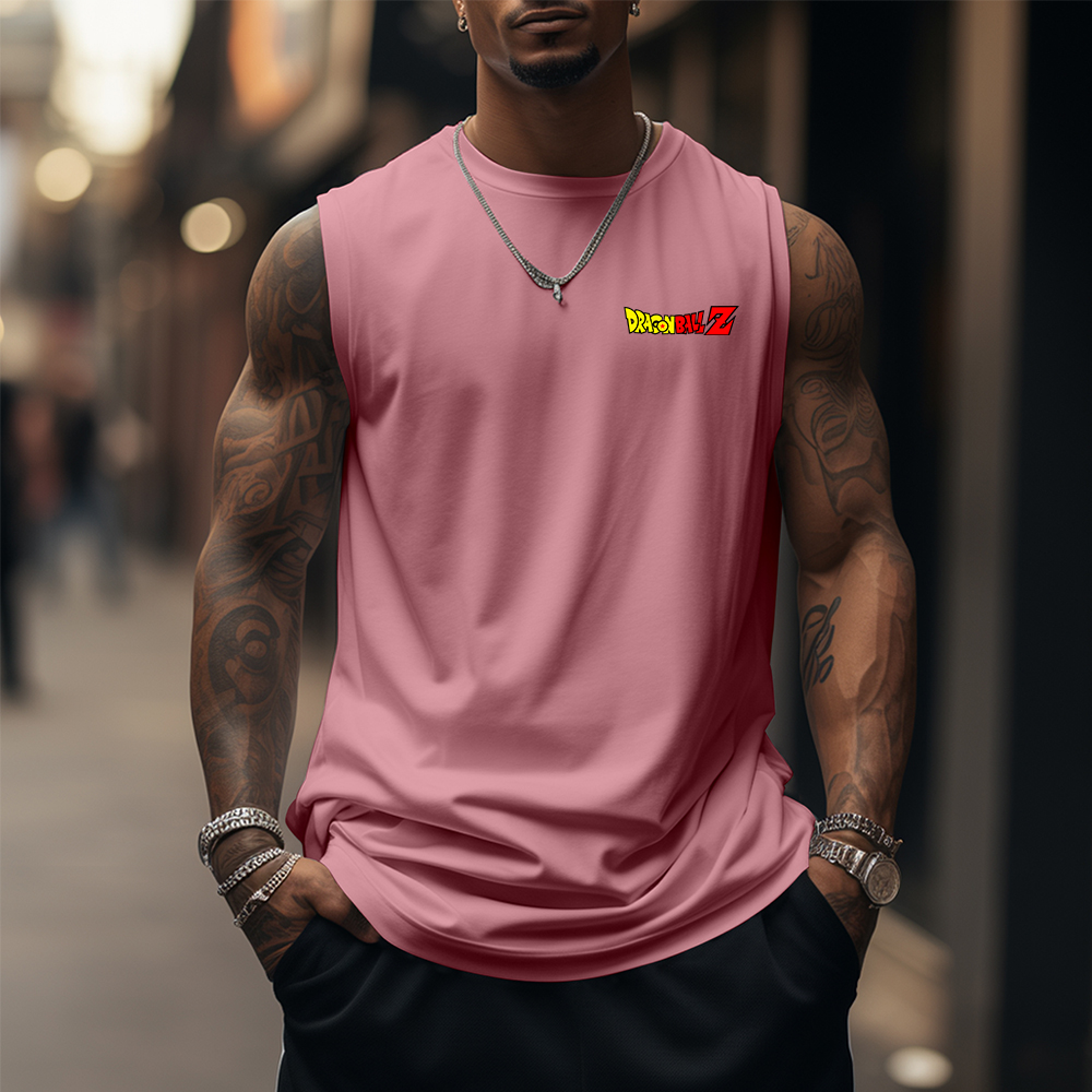 Casual Dragon Ball Animation Printed Tank Top