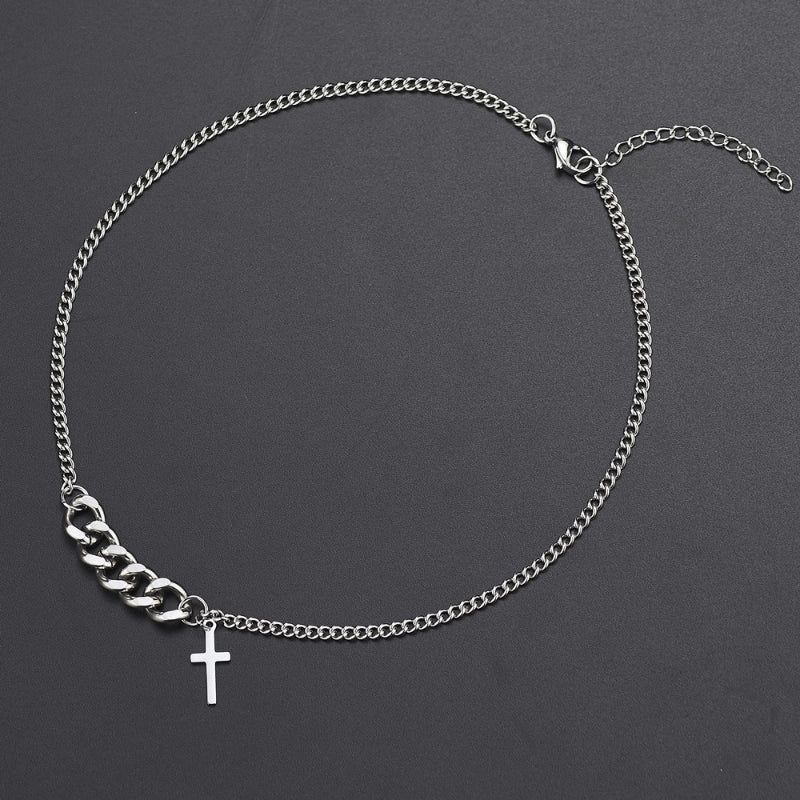 Minimalist Commute Solid Color 304 Stainless Steel Polishing 18K Gold Plated Men's Necklace