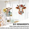 2pcs Cow 2D Flat DIY Diamond Painting Set Diamond Art Pendant Wall Door Decor