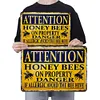 Bee warning - Vintage Metal Signs - 20*30cm/30*40cm - Warning