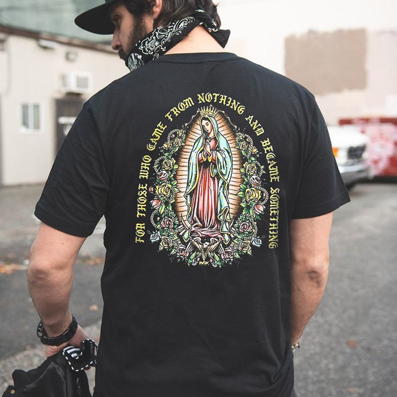 UPRANDY Virgin Mary Printed Men's Casual T-shirt -  UPRANDY