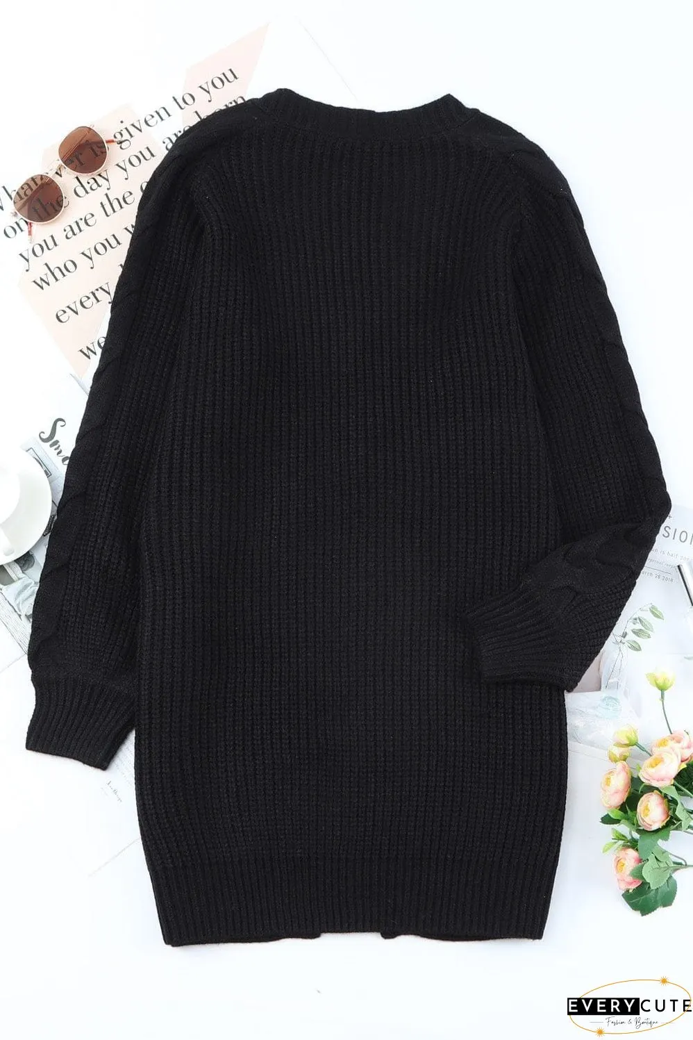 Warm Knitted Long Cardigan