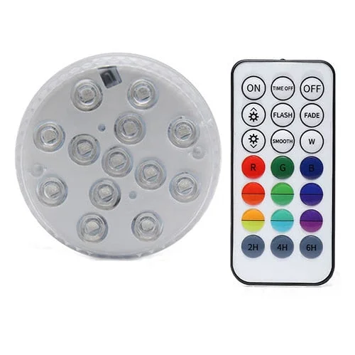 Upgrade Magnet RGB Submersible Light IP68 13LEDs Underwater Night Lamp Outdoor Vase Bowl Pond Swimming Pool Decor Lamp