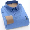 New Men's Wool Stretch Comfortable No-Iron Fake Two-Piece Shirt