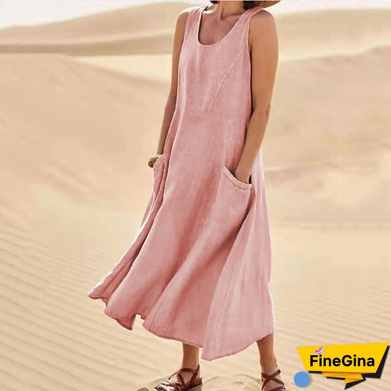 Regular Fit Cotton Blends Casual Dresses