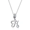  Vintage Letter A to Z Pendant Necklace 925 Sterling Silver 