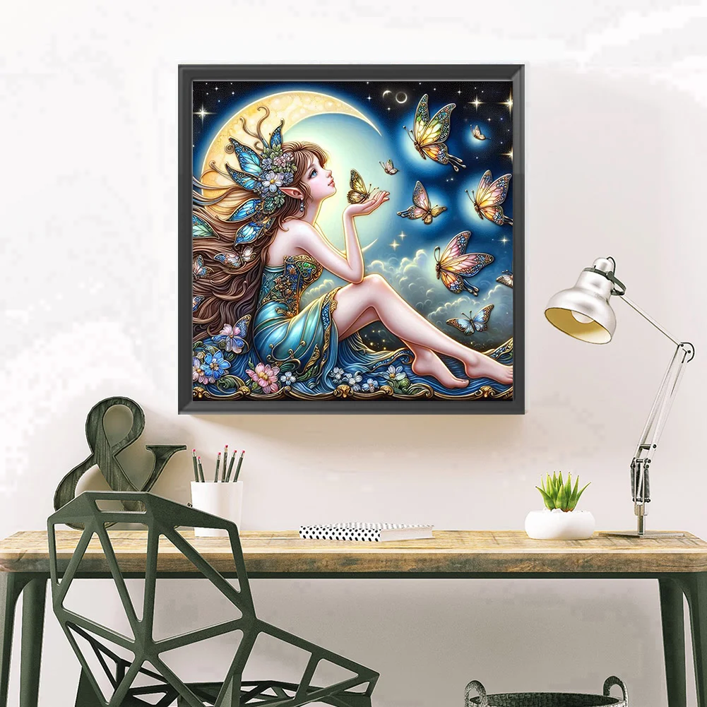 Diamond Painting - Full Square Drill - Butterfly Fairy(Canvas|45*45cm)