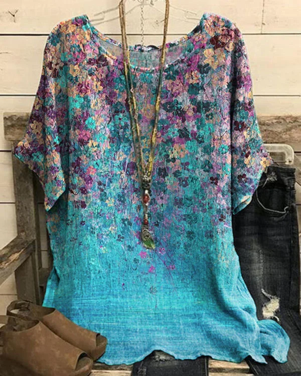 Women's Floral Pattern Top
