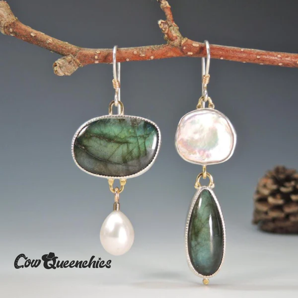 Vintage Natural Stone Earrings