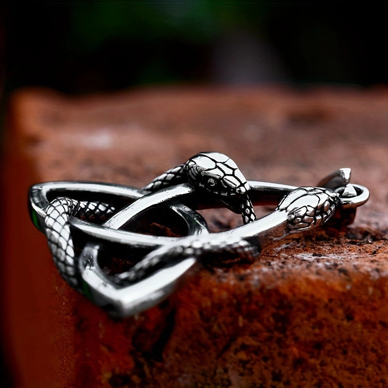 Nordic Viking Celtic Knot Animal Snake Pendant Retro Personality Pendant Men’s Pendant Necklace