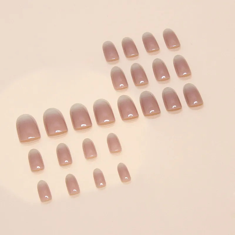 Churchf Churchf Nail Contracted Pure Color Wear Nail Removable Beauty Nail Tablet Gradient Nail Patch 24 Pieces