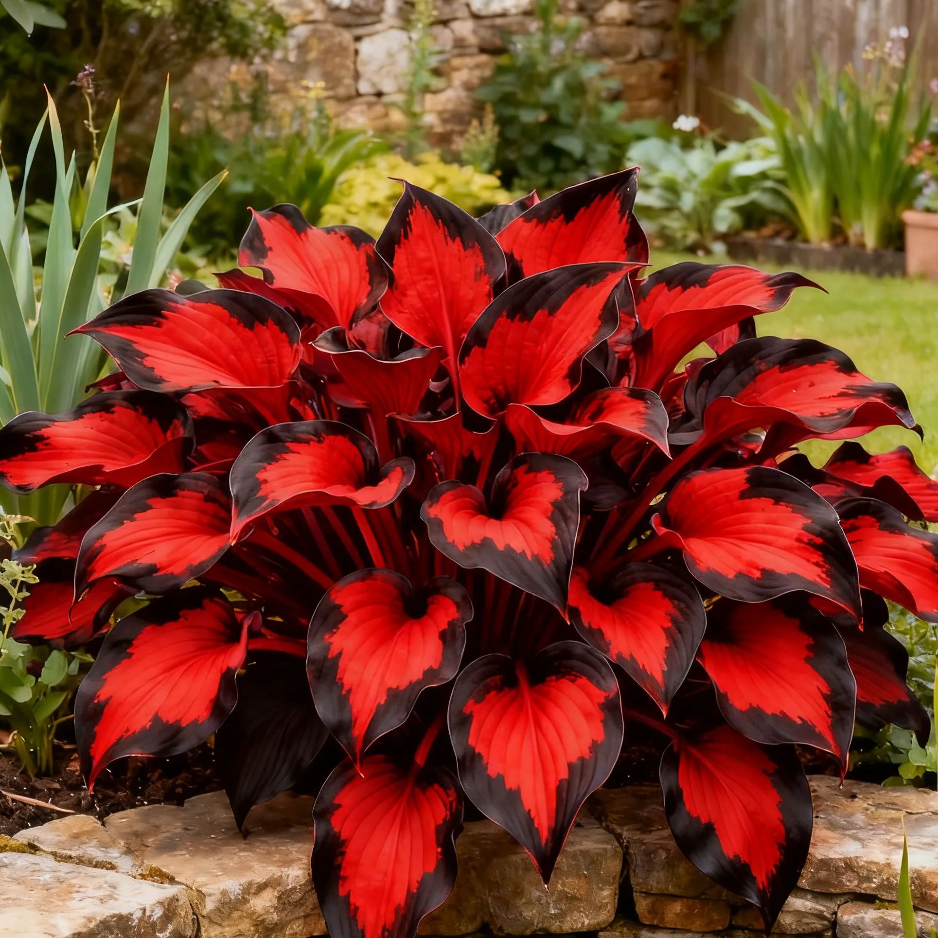 💥2025 Hot Sale ❤️Red Heart Hosta Seeds Perennial Shade Plant for Garden