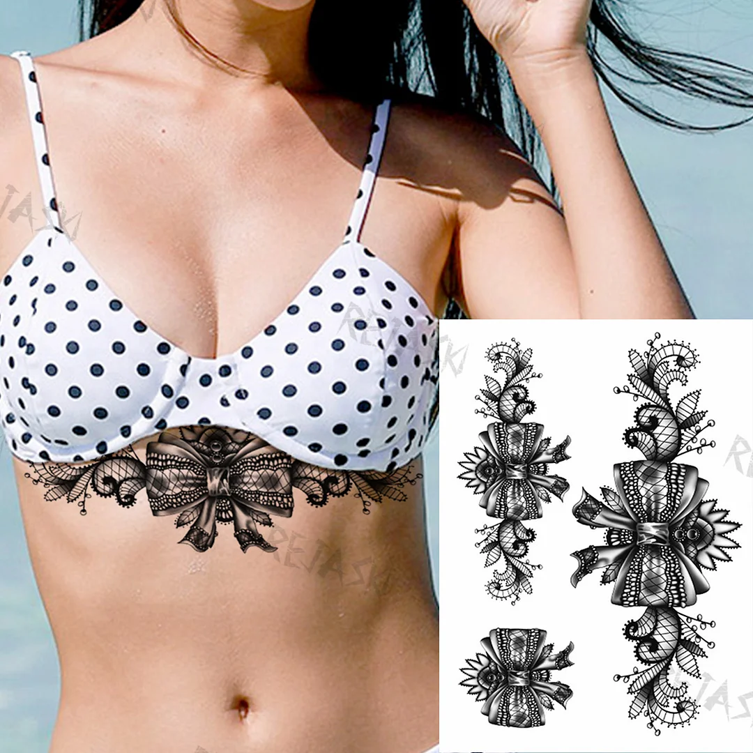 Sdrawing Tiger King Creative Temporary Tattoos For Men Adults Wolf Bowknot Owl Lion Forest Fake Tattoo Sticker Chest Arm Tatoos DIY