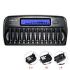 12-slot LCD Smart Battery Charger, Universal For No. 5 And No. 7, Self-Stop Power Display When Full, KTV Microphone