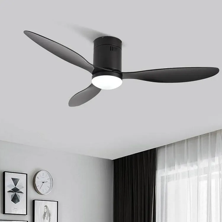 Walters 3-blade ceiling fan with lighting, black, 2 colors, &empty;115CM