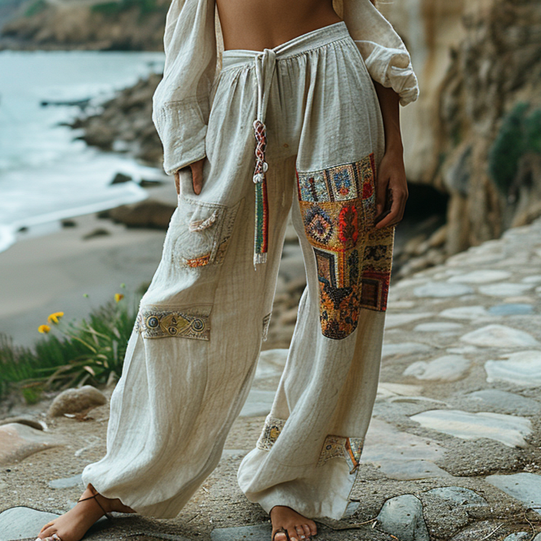 Woman - Bohemian Style Loose Trousers-inspireuse