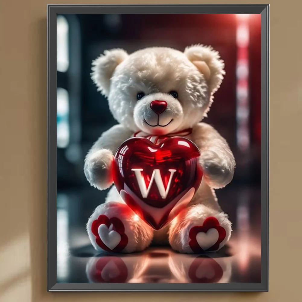 Diamond Painting - Full Square Drill - Bear Love W(Canvas|35*45cm)