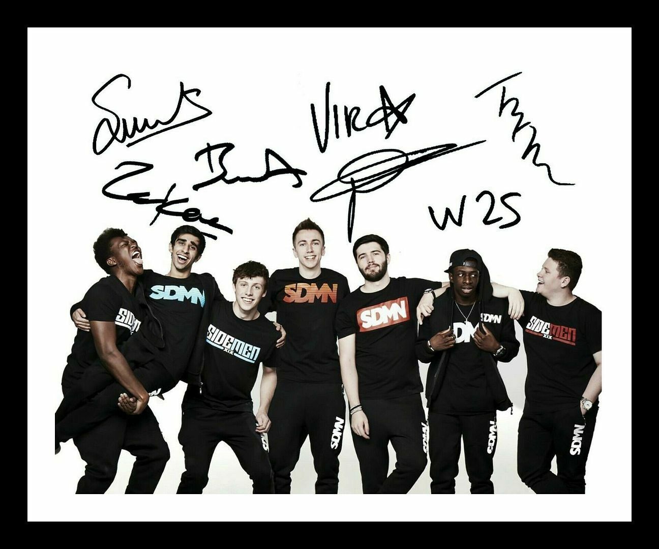 Sidemen Autograph Signed & Framed Photo Poster painting 1