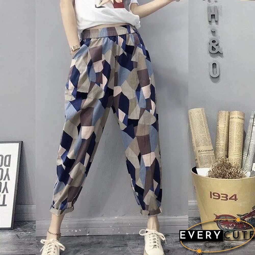 Women Spring Retro Washed Denim Harem Pants 1 main image 0