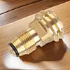 Brass Outlet Adapter Leakproof Gas Conversion Inflation Joint for Camping Picnic