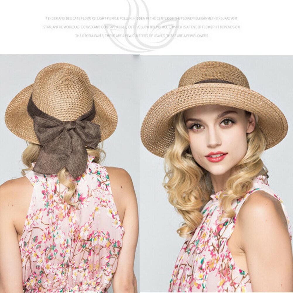 Casual Women Lady Straw Hat Sun Hats Panama Cap Sun Hat