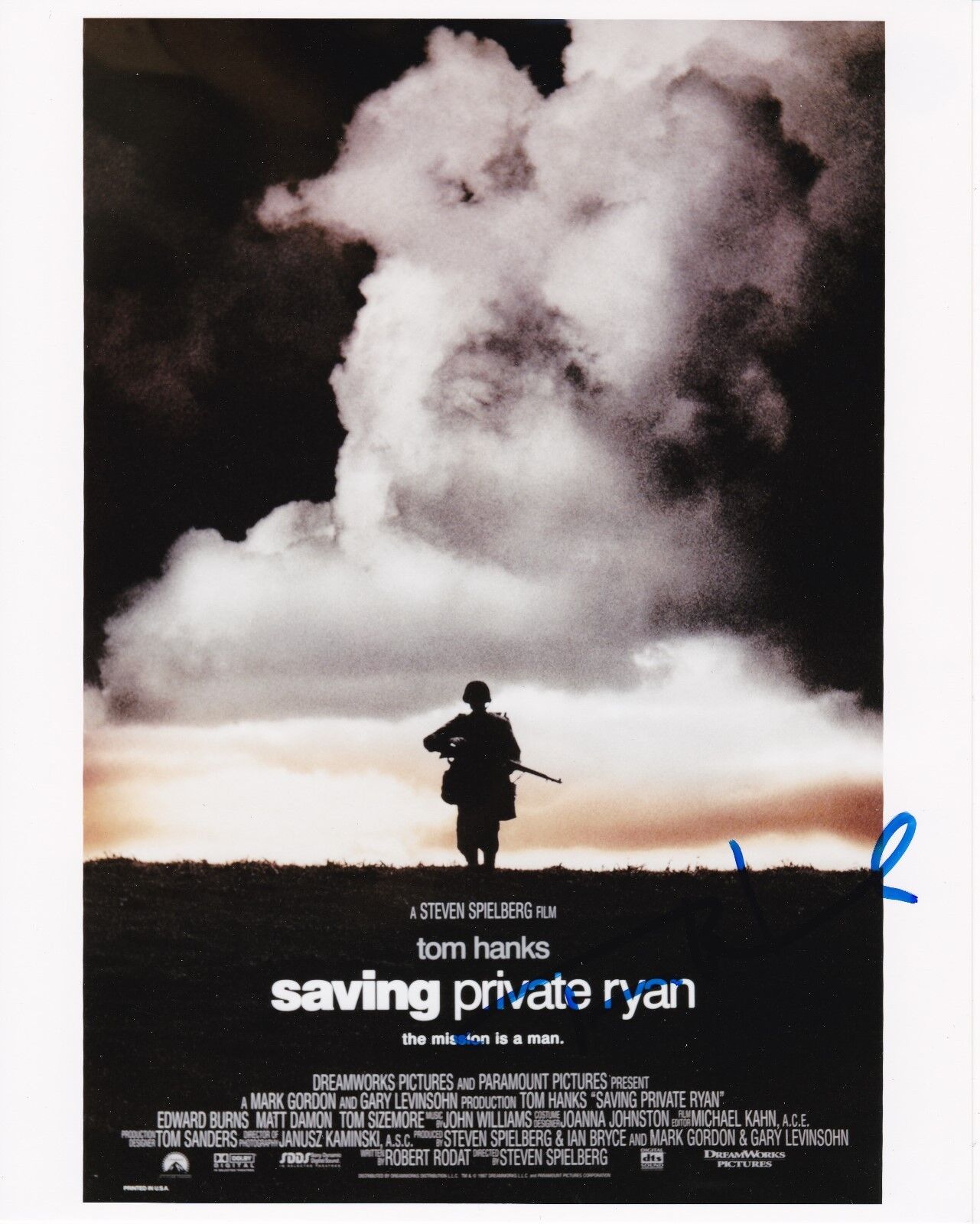 Tom Hanks ‘Saving Private Ryan’ Autographed 8x10 Photo Poster painting with CoA