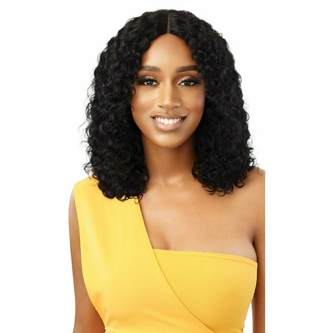 Outre The Daily Wig 100% Unprocessed Human Hair Lace Part Wig - Wet & Wavy Natural Curly 14"