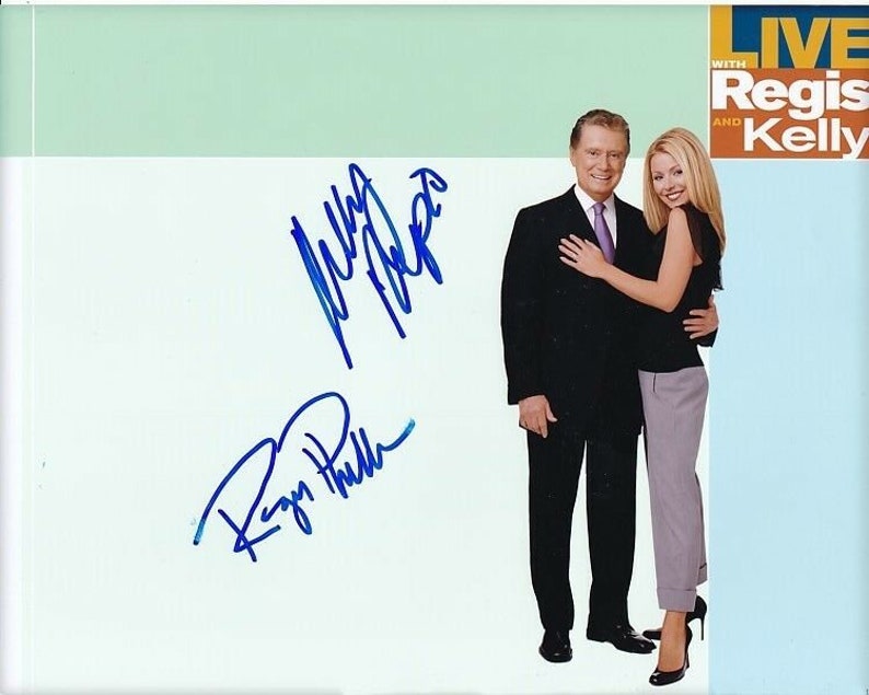 Regis philbin and kelly ripa signed autographed Photo Poster painting