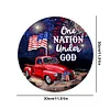 One Nation Under God - Round Metal Tin Signs(12*12Inch)