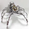 3D Metal Jigsaw Spider Model with Light, Steampunk DIY Assembly Mechanical Spider King Metal Jigsaw Puzzle for Adults to Build, Desktop Gift for Teens and Adults