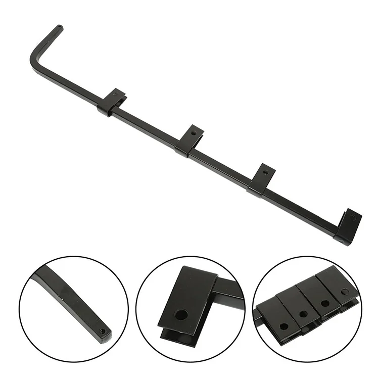SEBLAFF 30 in Black Straight Bar Mud Flap Hanger Bracket Complete Kit Replacement for Semi Truck