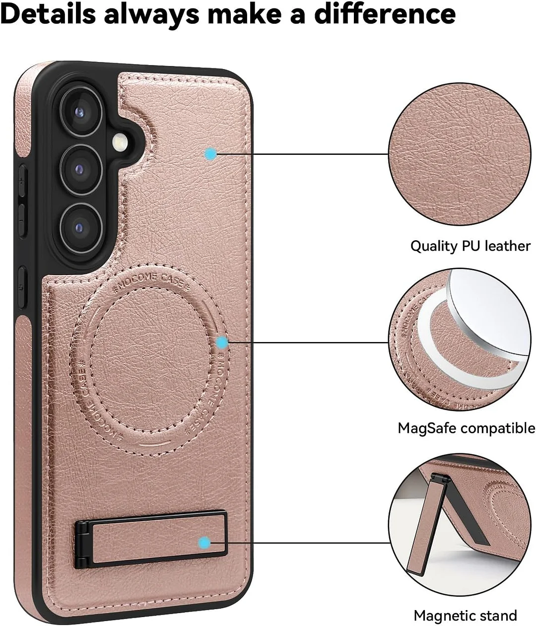 Samsung Galaxy Z Fold 6 Leather Case Magnetic Protective Case Holder Phone Case