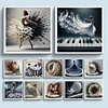(Multi-Style) Piano Girl-11CT Stamped Cross Stitch 40*40/50*50cm