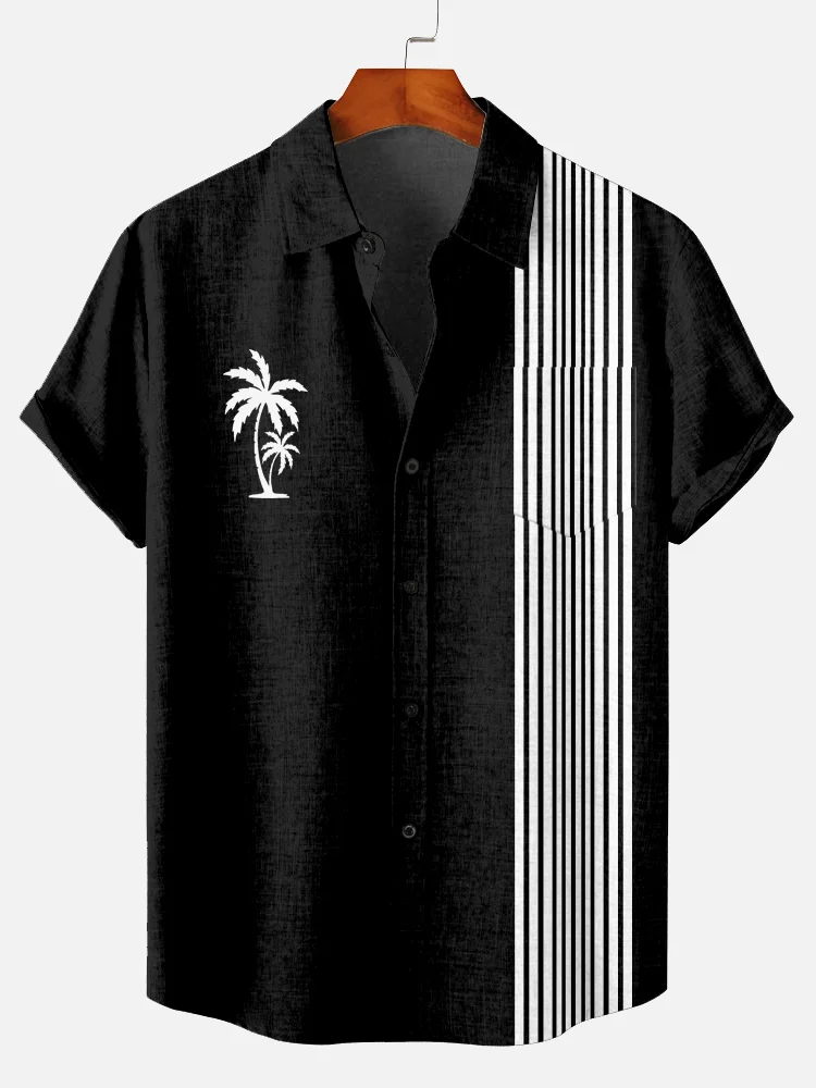 Suitmens Men's Vintage Hawaiian Short Sleeve Shirt 024