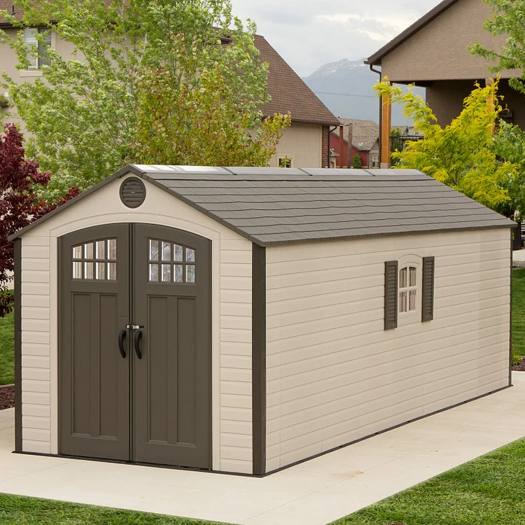 8 ft. W x 20 ft. D Plastic Storage Shed