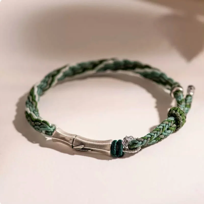 Bamboo Reincarnation Knot Luck Protection String Bracelet