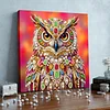 DIY Pearl Painting Owl for Home Wall Decor with Frame(25x25cm)