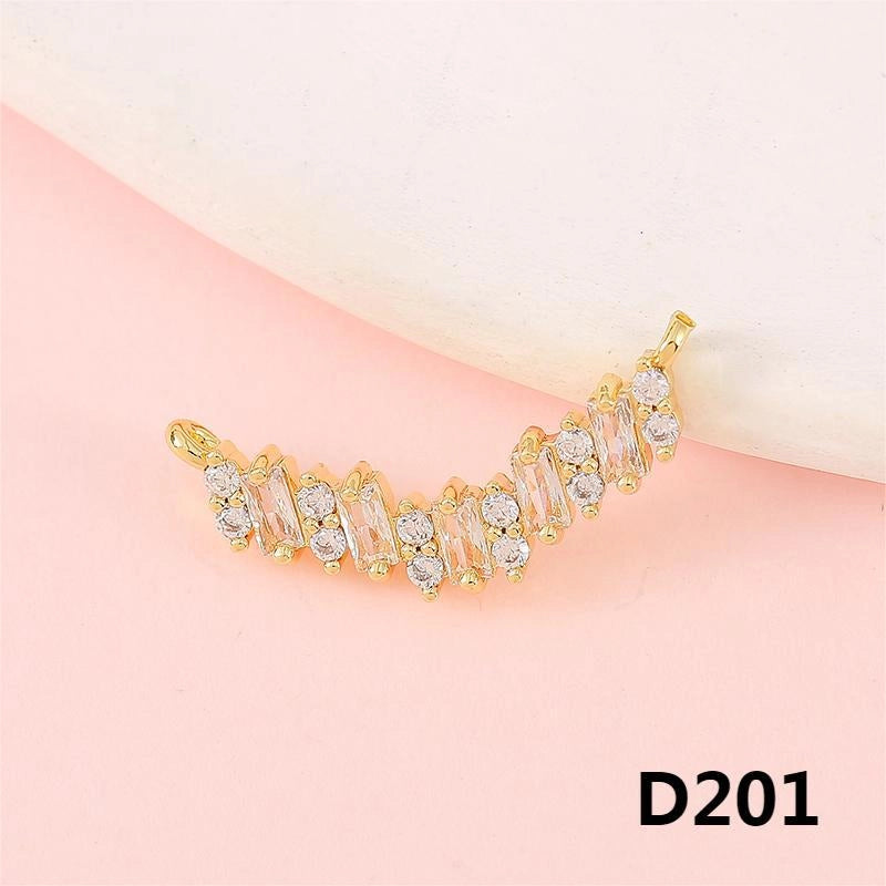 1 Piece 1-2cm Copper Zircon Geometric Jewelry Accessories Pendant