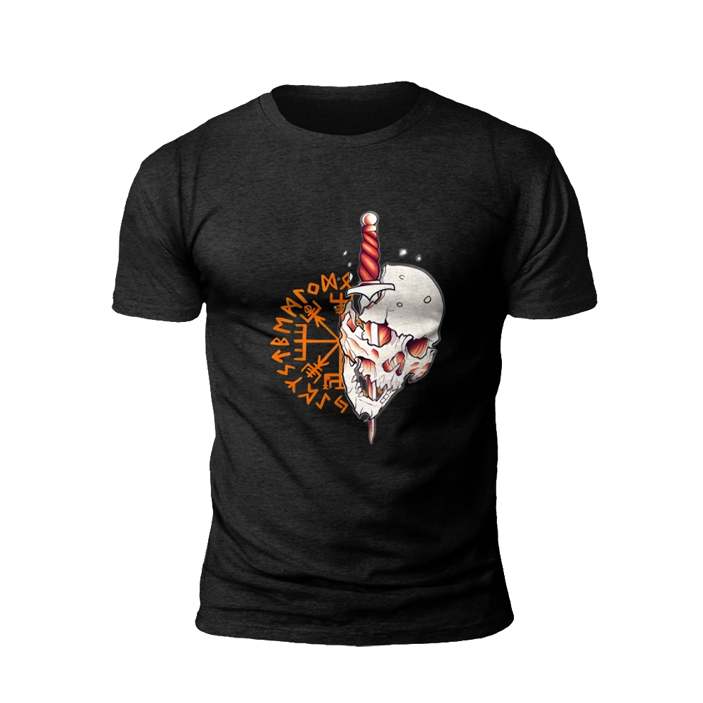 Viking Runes and Skull T-Shirt