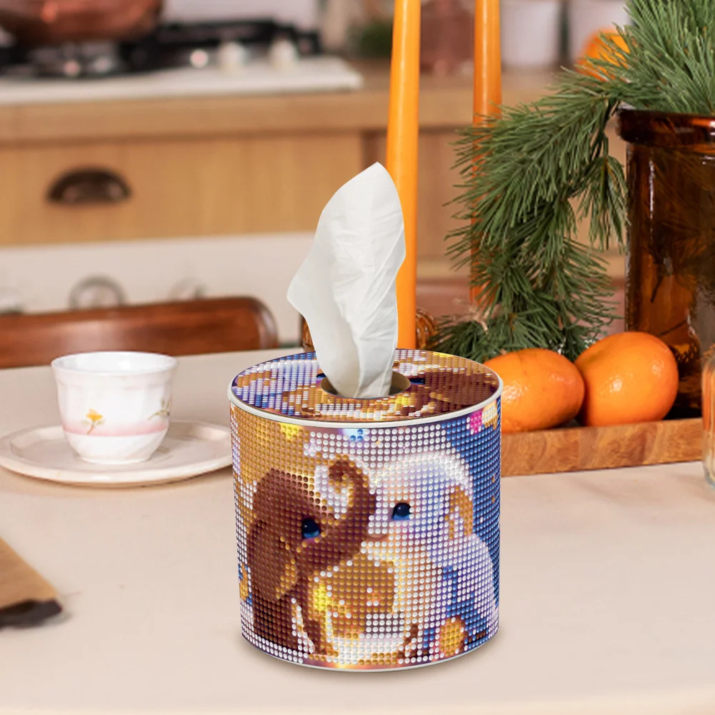 Baby Elephant DIY Diamond Painting Handmade Tissue Holder Rhinestones Tissue Box